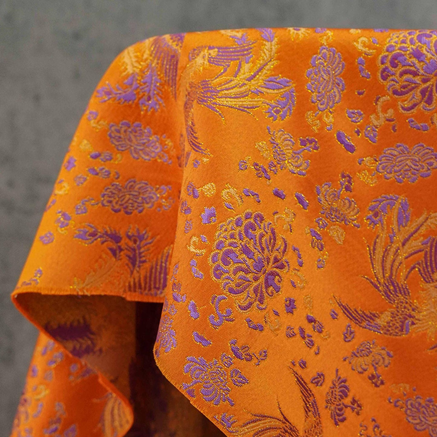 Elegant Song Brocade Jacquard Fabric: Chinese Style Hanfu & Qipao Sewing
