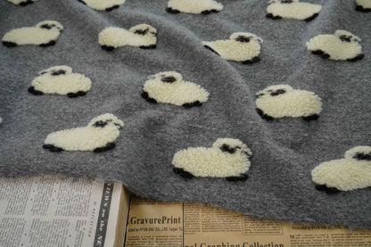 Grey Lamb Velvet Fabric: Plush Polyester Upholstery, 63" Wide - By The Yard