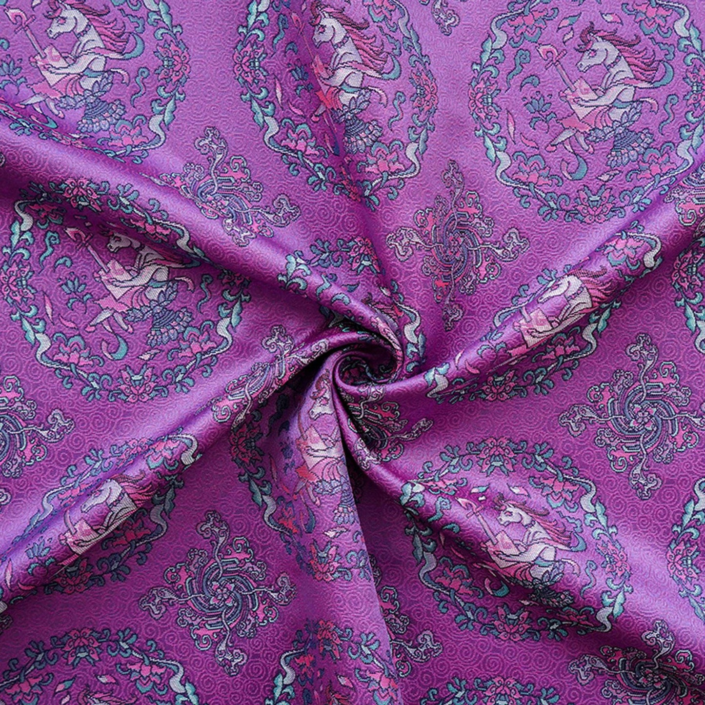Elegant Purple Song Brocade Fabric ��� Subtle Textured Jacqua"Wide