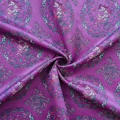 Elegant Purple Song Brocade Fabric ��� Subtle Textured Jacqua"Wide