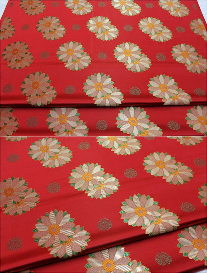 Floral Silk Brocade Fabric: Chinese Cheongsam Qipao Dress Material (29.5" Wide)