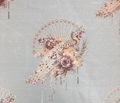 Jacquard Damask Fabric: 3D Designer Upholstery, Costume, Decor - 56" W