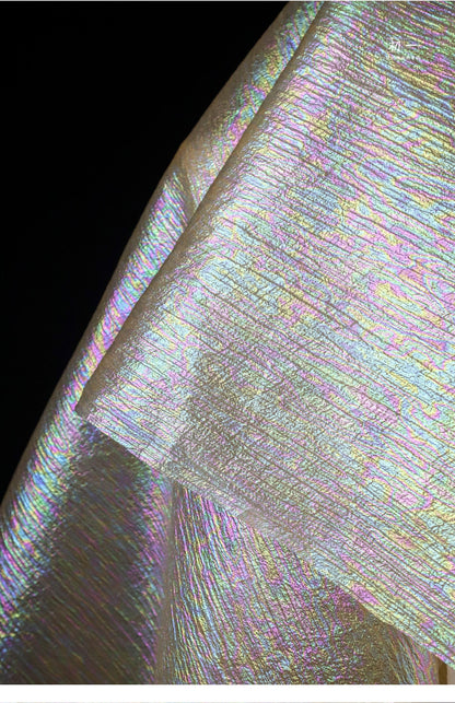 Gradient Organza Fabric: Irregular Pleats, 55" Wide - Wedding, Prom, Crafts