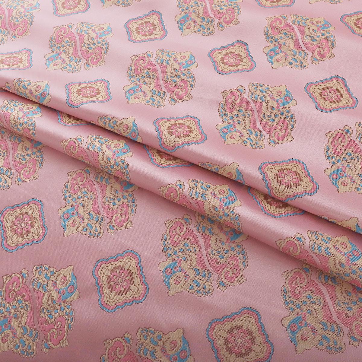 Mongolian Bada Pattern Rayon Fabric: 58"W Tibetan Style