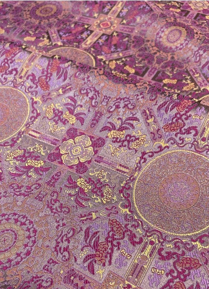 Japanese Kinran Brocade Fabric: Kimono, Geisha Bowknot, Upholstery