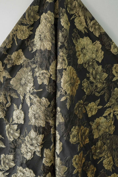 Gold Embossed Palace Jacquard Fabric: Damask Upholstery, Costume, Curtain - 60"W