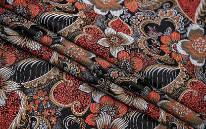 Moonflower Silk Brocade Fabric: Chinese Upholstery & Sewing - By The Meter