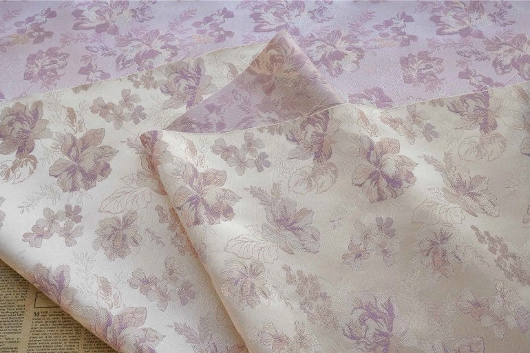 Floral Brocade Rayon Fabric: Chinese Cheongsam Sewing Material