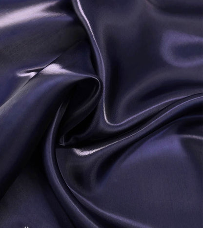 Crystal Silk-Satin Fabric: Water-Shine Metallic Luster, 57" Wide