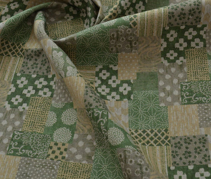 Japanese Patchwork Fabric: Cotton Linen Blend, Sewing Material (57" Wide)