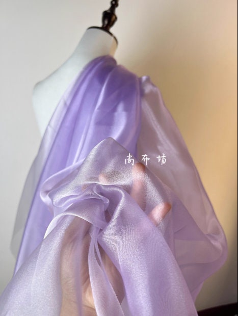 Gradient Organza Fabric: Colorful Wedding Dress Net Yarn, 59"W