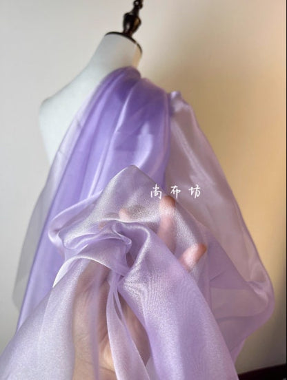 Gradient Organza Fabric: Colorful Wedding Dress Net Yarn, 59"W