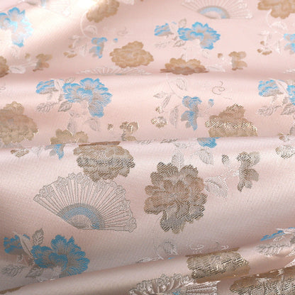 Floral Silk Brocade Fabric: 59"W Cheongsam Costume Material