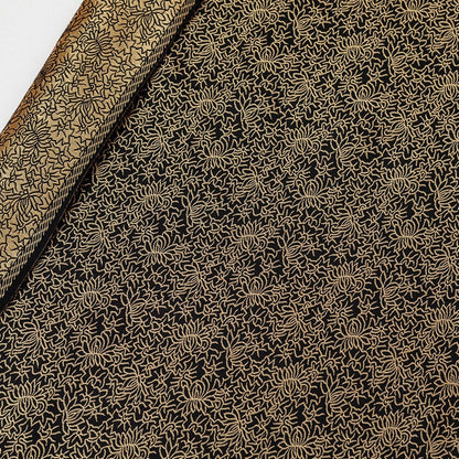 Nishijin Reversible Gold Damask Brocade Fabric: 29.5" Wide