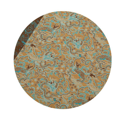Nishijin Ori Brocade Fabric: Dragon Flowers, Japanese Style (57"W)