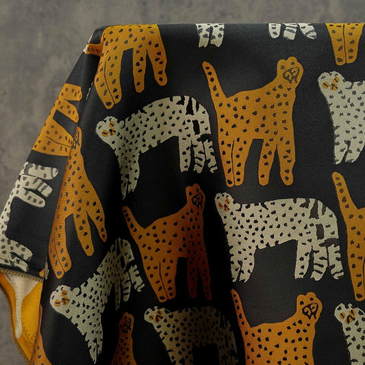 Leopard Jacquard Woven Fabric: Metallic Floral Embossed Upholstery, Sewing DIY