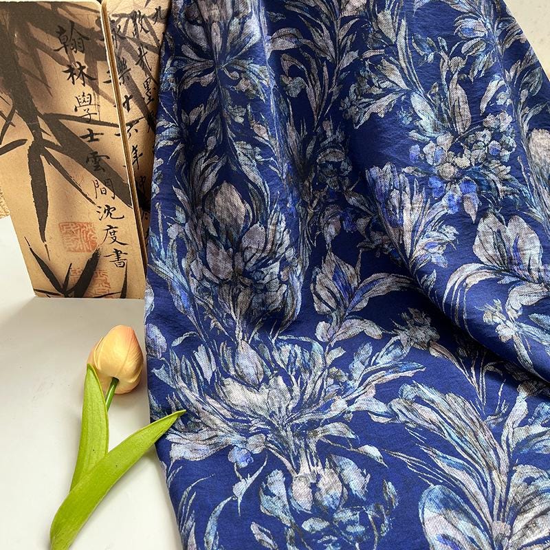 Bohemian Printed Cotton Tablecloth: 59" Wide Sustainable Fabric