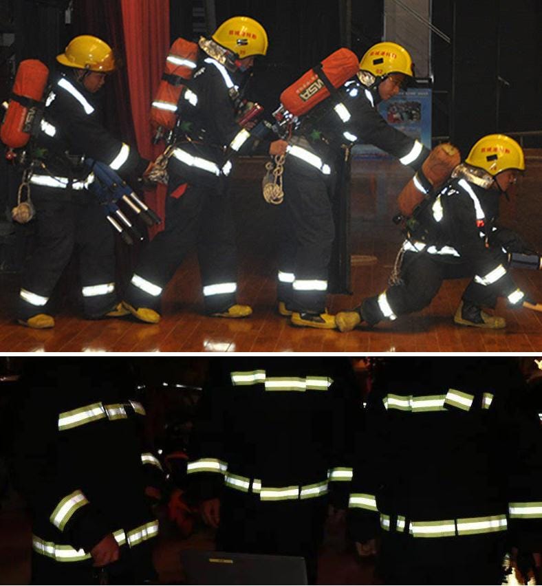Reflective Silver Luminous Fabric: High Visibility Safety Material
