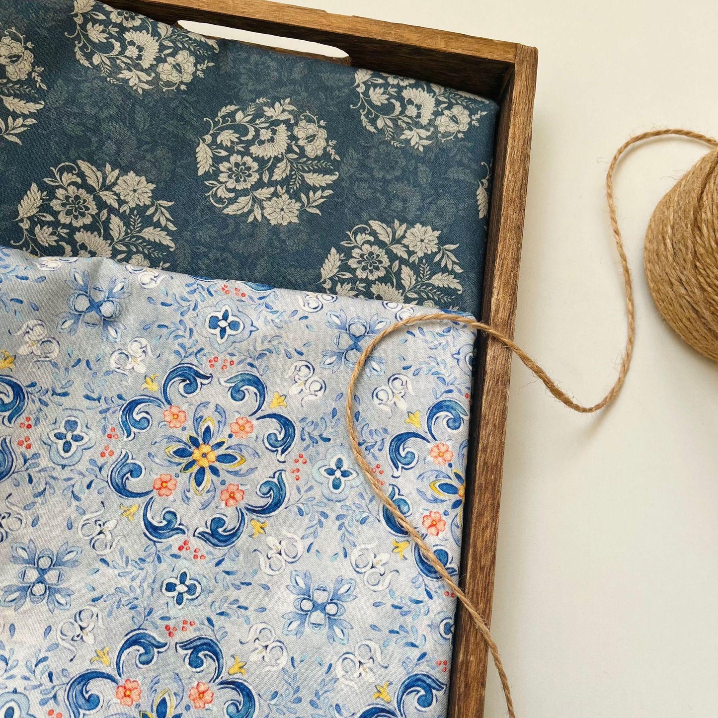 Floral Cotton Fabric: 1960s Style Print, 59" Wide