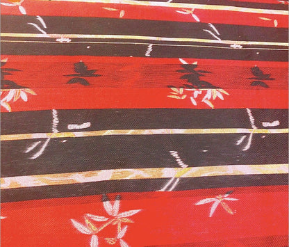 Tissu damassé à motif de grues rouges : satin du Nouvel An chinois (59 pouces de large)
