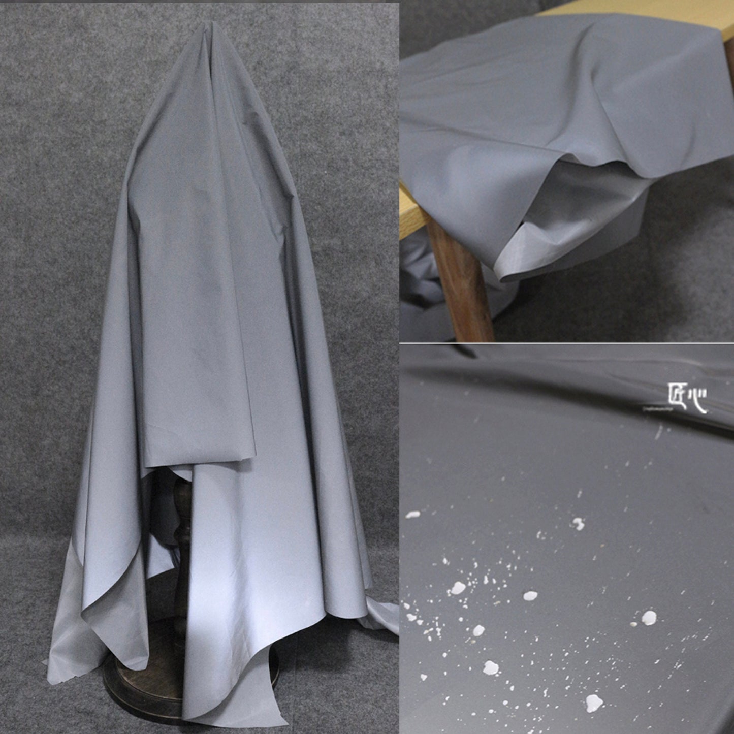 High Visibility Reflective Fabric: Silver Luminescent Polyester