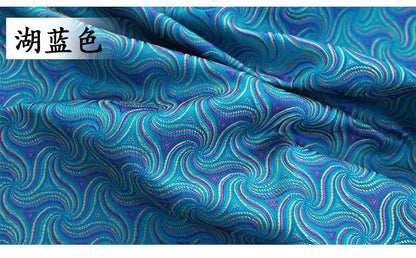 Tissu brocart jacquard arc-en-ciel : mélange soie-rayonne de 114 cm de large