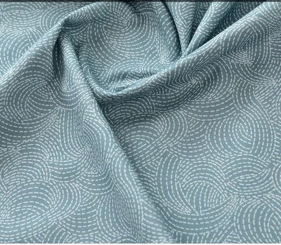 Japanese Cotton Fabric: Blue Koi Fish Print, Sewing & Upholstery