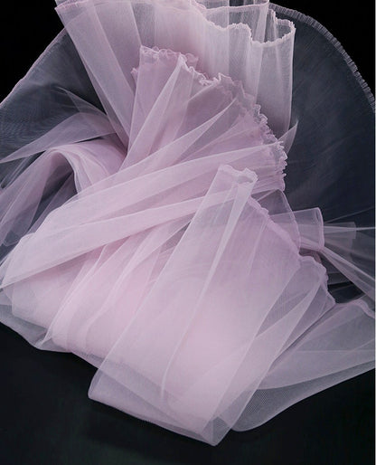 Pleated Organza Fabric: Stiff Texture Designer Material, 62" Wide