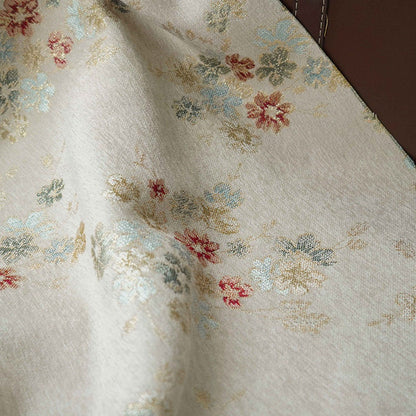 Tissu jacquard à motif floral : style cour française rétro, 150 cm de large