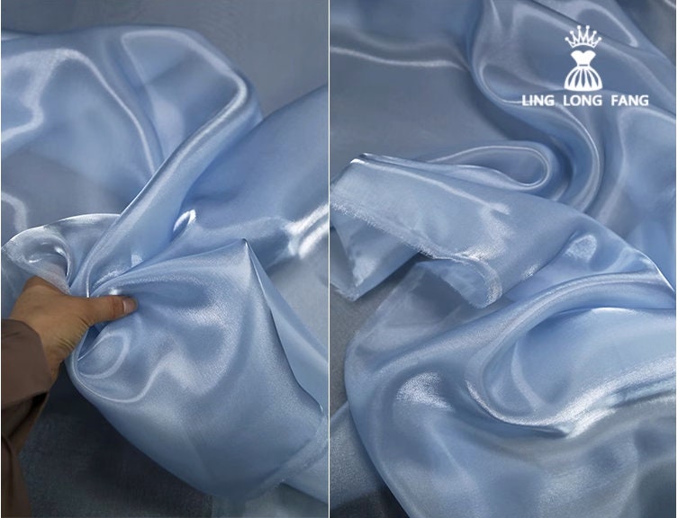 Crystal Silk-Satin Fabric: Water-Shine Metallic Luster, 57" Wide