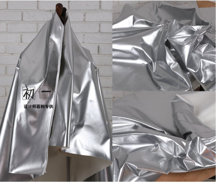 Mirror Coated PU Leather Fabric: Waterproof Metallic Designer Material