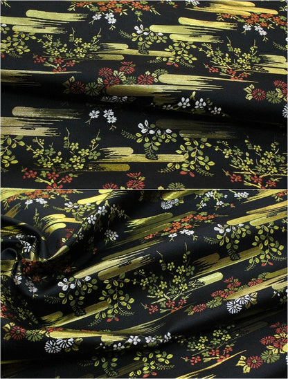 Cherry Blossom Jacquard Brocade Fabric: Japanese Silk Rayon Blend