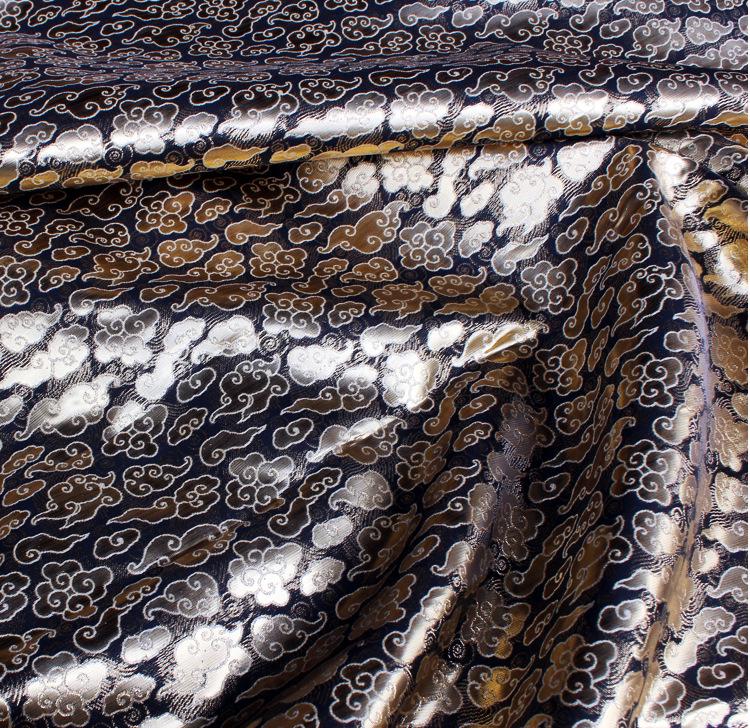 Cloud Brocade Fabric: Rayon Blend Jacquard, Costume Dress Material