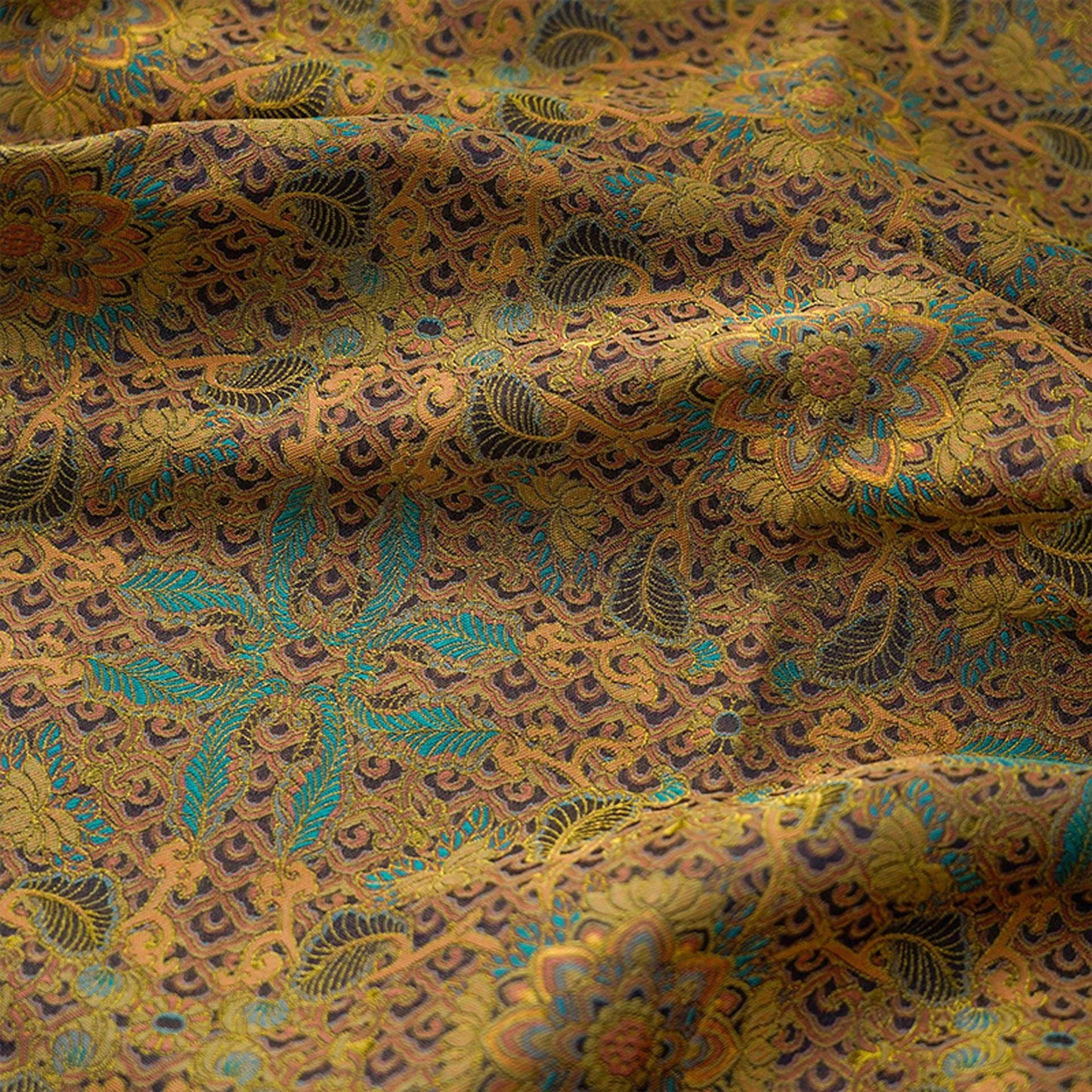 Tissu jacquard damassé tibétain : décoration bouddhiste, costumes, ameublement