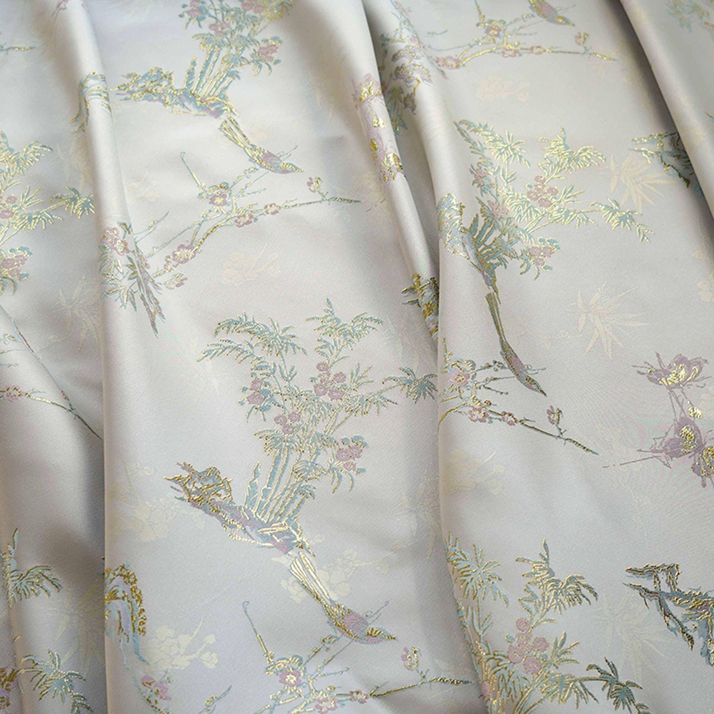 Gold Thread Jacquard Fabric: 3D Texture Upholstery, Costume, Decor - 59"W