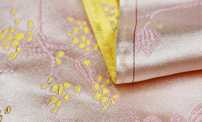 Vintage Floral Brocade Fabric: 29.5"W Silk Rayon Blend