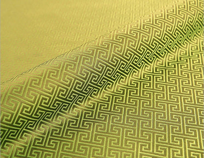 Green Floral Brocade Fabric: 59" Wide Rayon Upholstery Sewing Fabric