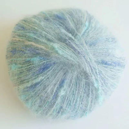Fil de soie mohair arc-en-ciel : Teint à la main, épaisseur dentelle (50 g/100 m)