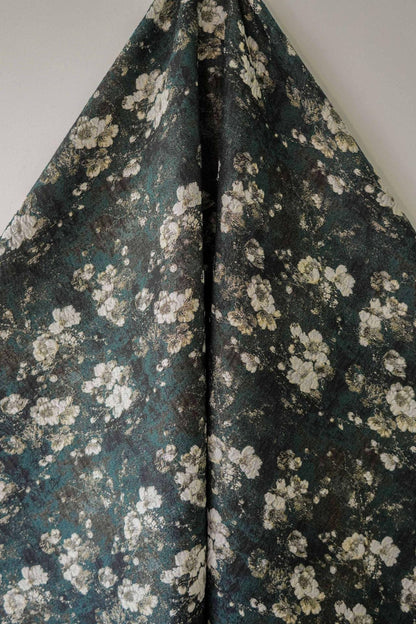 Reversible Jacquard Fabric: 3D Vintage Floral Embossed Upholstery, Costume, Sewing (55"W By 1 yard)