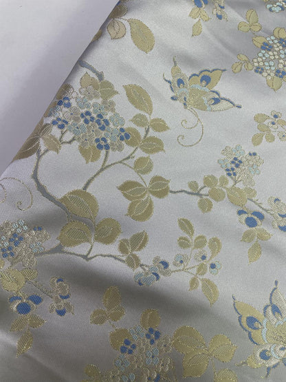 Butterfly Silk Brocade Fabric: 55"W Rayon Blend, Sewing & Upholstery