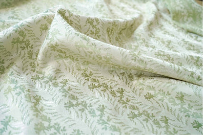 Mint Green Jacquard Fabric: 3D Floral Design, 65" Wide