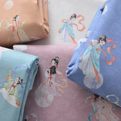 Japanese Cartoon Fairy Fabric: 100% Cotton Sewing Material, 57" Wide