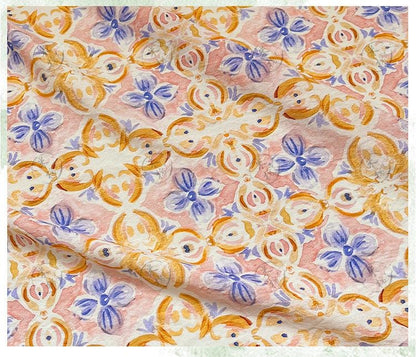 Tissu pour patchwork, coton à motifs floraux aquarelle : matériel de couture style chinois