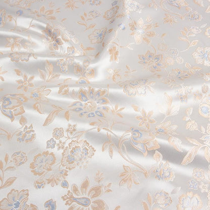 Tissu brocart jacquard à motif floral : tissu d’ameublement gaufré, 150 cm de large