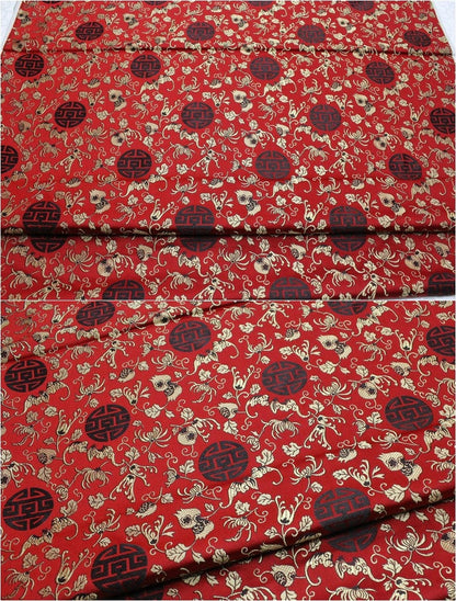 Floral Jacquard Brocade Fabric: Traditional Chinese Style (29.5" Wide)