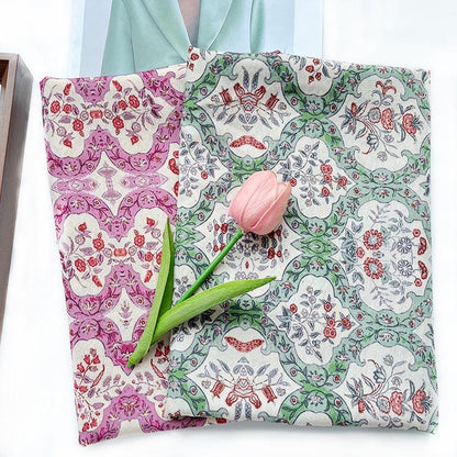Bohemian Printed Cotton Tablecloth: 59" Wide Sustainable Fabric