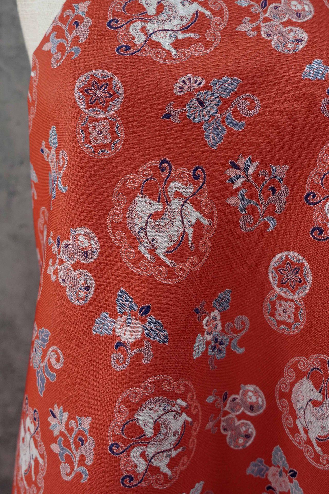 Auspicious Floral Brocade Fabric - Chinese Qipao Cheongsam Material