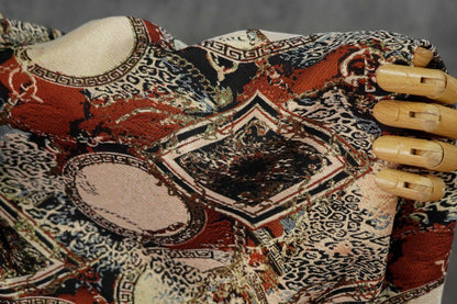European-Style Jacquard Fabric ��� Round Crest & Scroll Pattern ��� Vest, Waistcoat, Upholstery, Ho"Wide