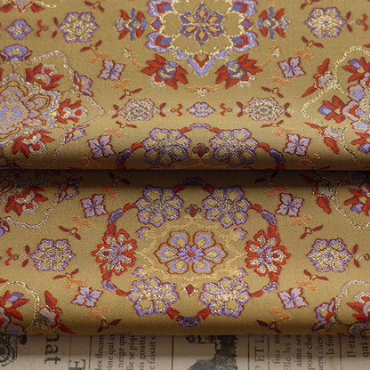 Tissu jacquard à fils d'or : tissu Dunhuang tissé et gaufré, 150 cm de large