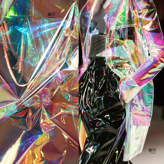 Tissu TPU holographique : Tissu Symphony Laser imperméable, largeur 55 pouces